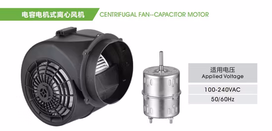 Motore condensatore ventola AC con ventola centrifuga curva in avanti da 150 mm a basso rumore e prestazioni elevate per cappa da cucina/purificazione dell'aria